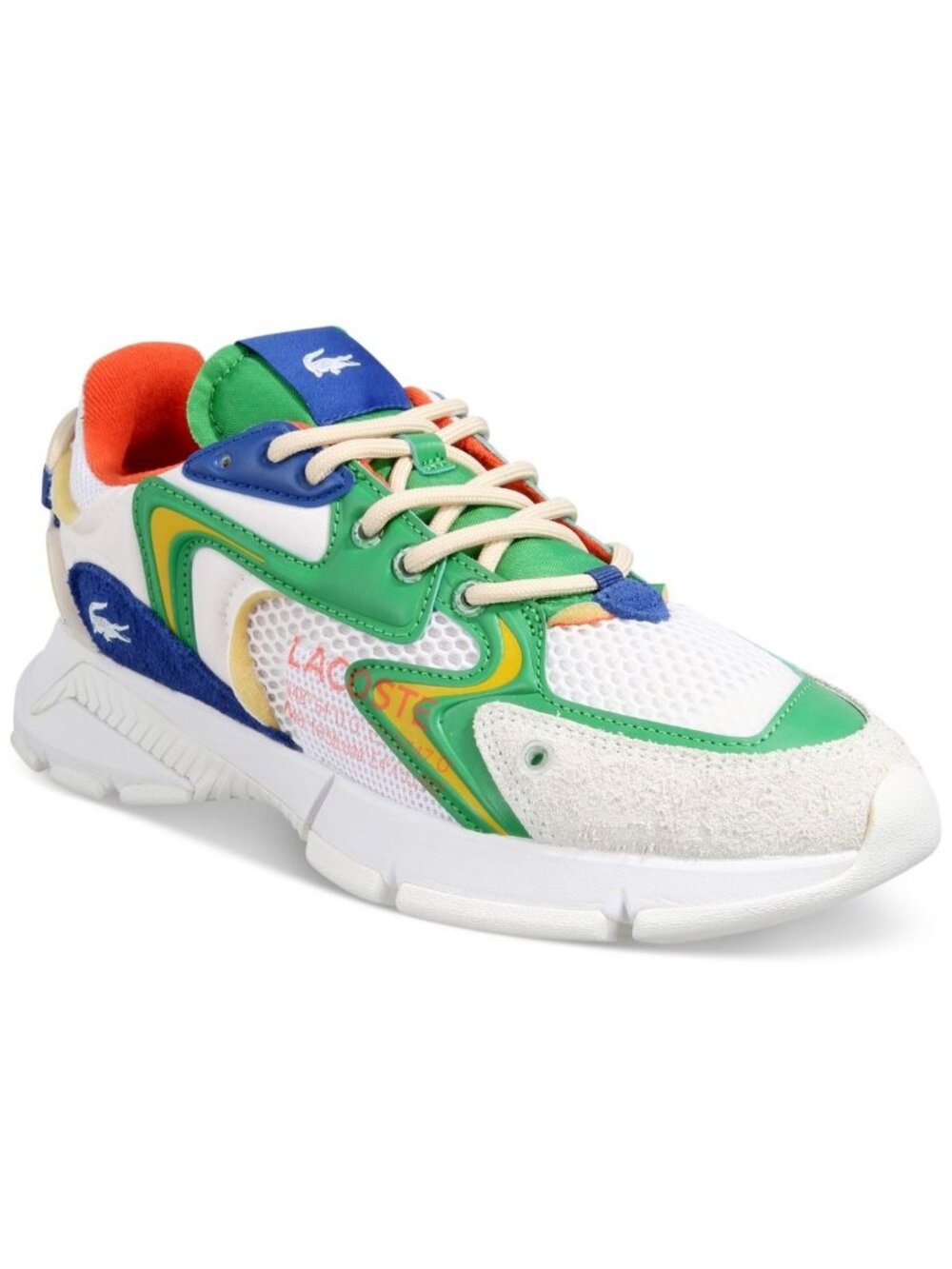 Lacoste Mens Colorblock Leather Casual and Fashion Sneakers Multi Size 10.5 NWB